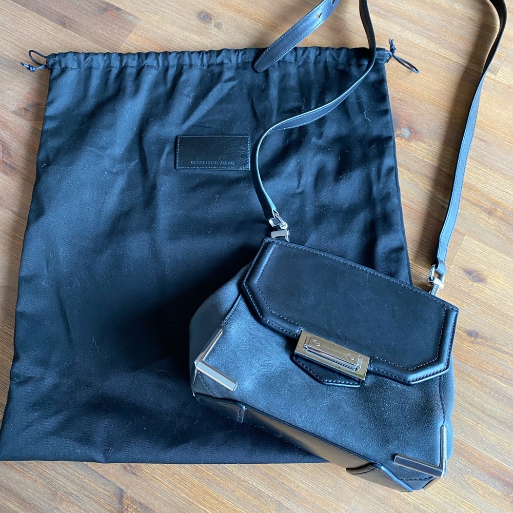 Alexander Wang black leather crossbody bag